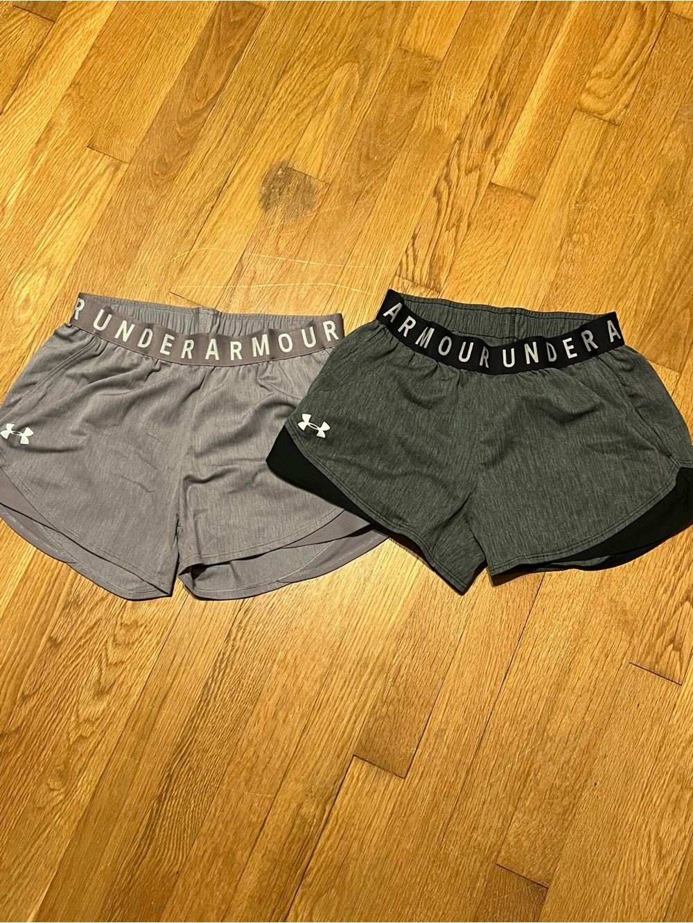 Under Armour Women’s Lot of (2) Athletic Shorts — Gray and Lilac